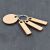 Wooden Keyring Suitable for Laser Engraving Presented in Organza Bag