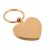 Rose Gold Finish De Luxe Heart Shaped Keyring (engravable)