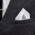 Triqutra Design White Pocket Square