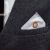Lancashire Rose Design White Pocket Square