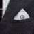 Roundel Design White Pocket Square