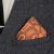 Autumn Brown & Orange Paisley Design Pocket Square