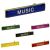Rect School Badge MUSIC in various colours