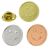 Metallic Happy Face 15mm Dia School Lapel Pin Badge