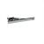 Silver Classic Tie Clip with Vertical Lines and Black Insert (DWC)