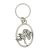 English Pewter Key Ring - Retriever with duck