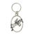 English Pewter Key Ring - Horse Showjumper