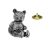 Teddy English Pewter Lapel Pin Badge