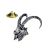 Ibex Head English Pewter Lapel Pin Badge