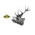 Red Stags Head English Pewter Lapel Pin Badge