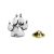 Animal Paw Print Pewter Lapel Pin Badge