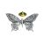 Swallowtail Butterfly English Pewter Lapel Pin Badge