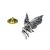 Leaf Fairy English Pewter Lapel Pin Badge