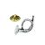 Hunting Horn English Pewter Lapel Pin Badge