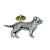 Labrador, Dog. English Pewter Lapel Pin Badge
