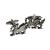 English Made Heraldic Welsh Dragon Pewter Cufflinks