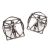 Da Vinci Vitruvian Man Pewter Cufflinks