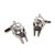 Roman Spanish Helmet Pewter Cufflinks