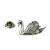 Swan English Pewter Lapel Pin Badge