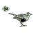 Chirping Bird Robin Pewter Lapel Pin Badge