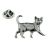 Walking Cat Pewter Lapel Pin Badge