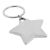 Rhodium Plated Star shaped Keyring (Engravable)