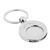 Rhodium Plated Round Keyring and Trolley Coin Token with Heavy duty Bail and Split Ring