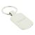 Rhodium Plated Dog Tag Keyring with Heavy duty Bail and Split Ring (Engravable)